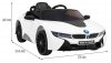 BMW I8 Lift Auto na akumulator Biały + Pilot